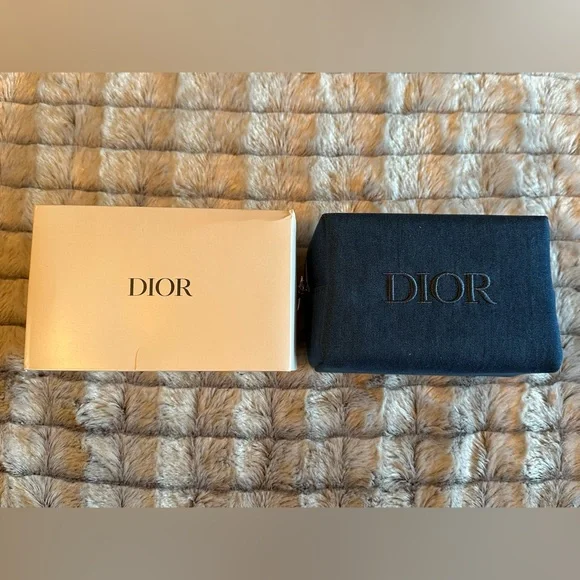 Dior Denim Blue Makeup Pouch, NIB - Picture 2 of 4